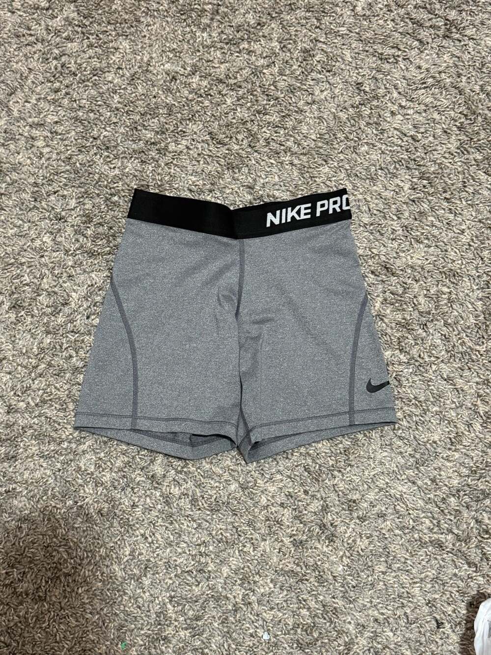 Nike Pro Dri-FIT Gray Spandex Compression Athletic Shorts Size L